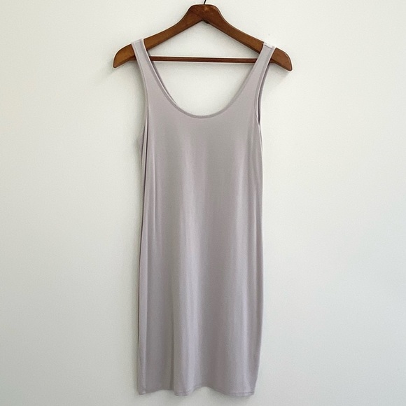Three dots gray two piece top and tank dress set viscose jersey stretch small - Picture 2 of 7